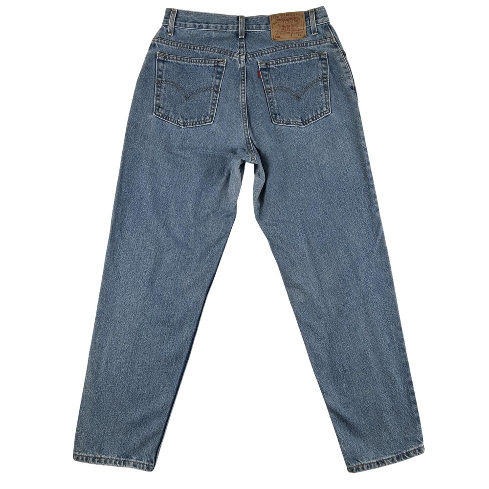 Vintage Levis 550 Jeans Womens 12 Mis Light Wash High Rise Relaxed Tapered Denim